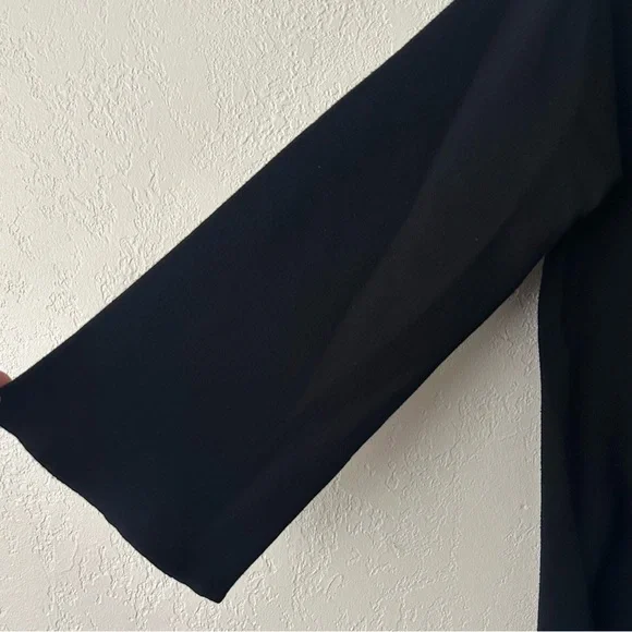The Row Shayna Black Wool Viscose Sweatshirt size XS Oversized Flare Sleeves